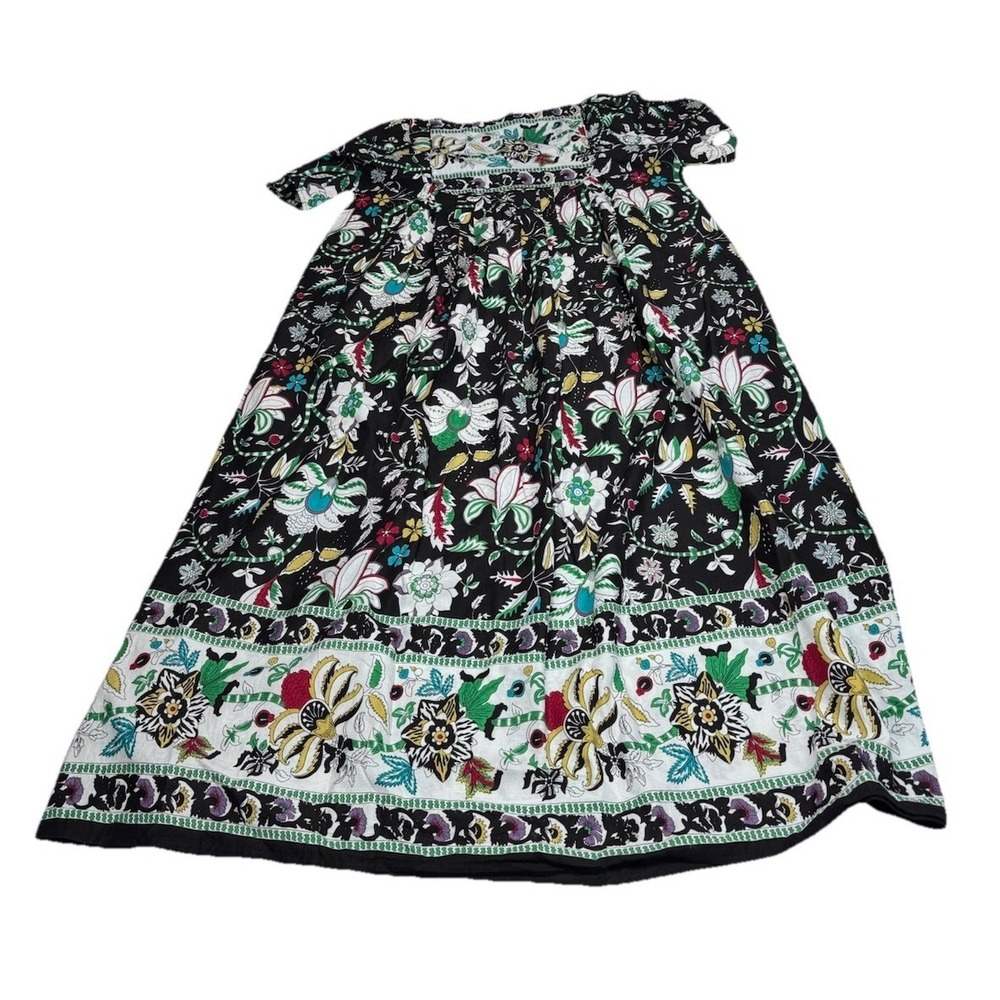 New Only Necessities Muumuu Maxi Dress Womens M (14-16)Black Boho Floral - Picture 8 of 9